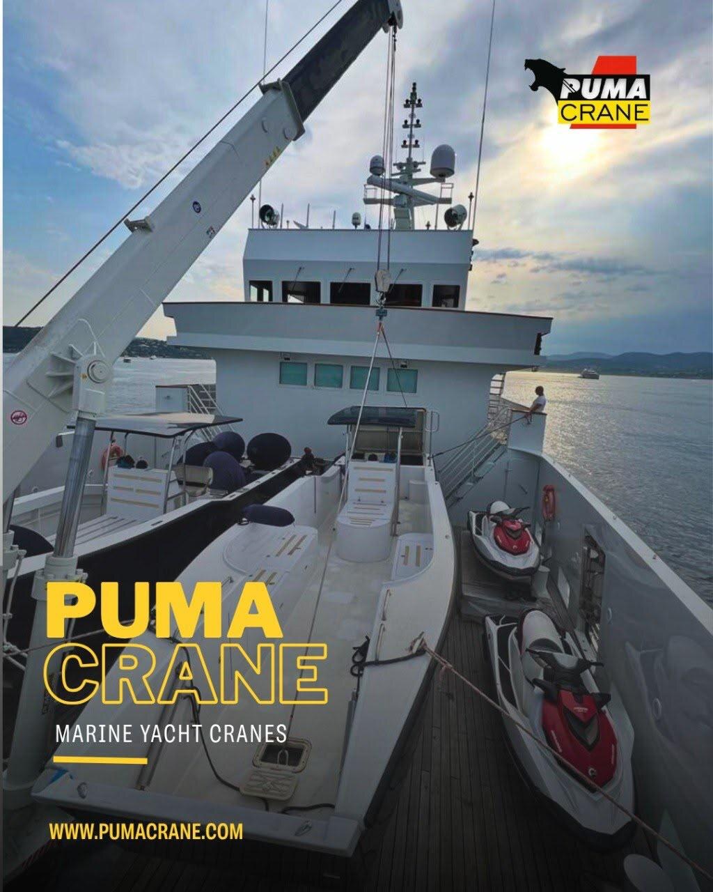 Puma marine yacht crane installation